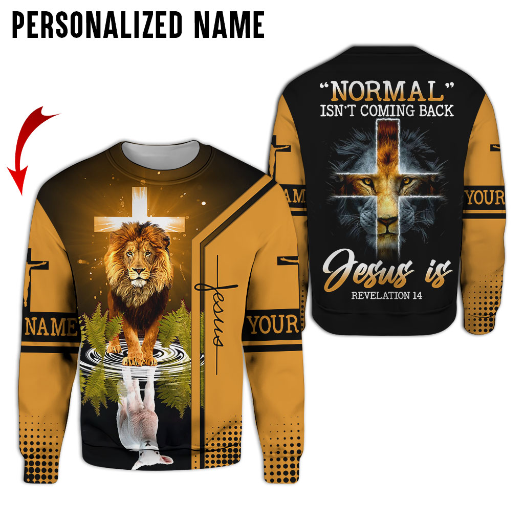 Personalized Name Normal Isn’t Coming Back Jesus Is Revelation 14 Cross ...