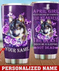 Personalized Name April Girl 20Oz & 30Oz Stainless Steel Tumbler NQMA270504