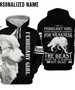Personalized Name February Girl 3D All Over Printed Clothes DHHA060314