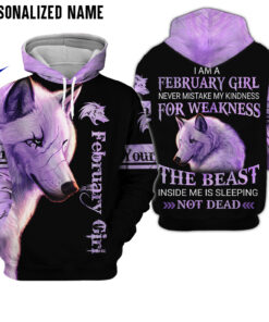 Personalized Name February Girl 3D All Over Printed Clothes NQML220314