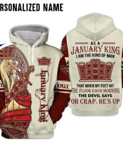 Personalized Name January Lion King 3D All Over Printed Clothes NQAA030601