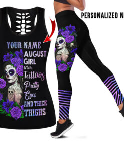 Personalized Name Combo August Girl Tattoo Legging &Tanktop DHHA290704