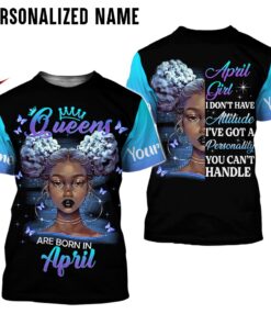 Personalized Name April Girl 3D All Over Printed Clothes DHHA270104