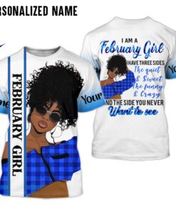 Personalized Name February Girl 3D All Over Printed Clothes DHML190802