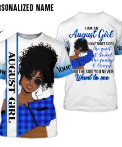 Personalized Name August Girl 3D All Over Printed Clothes DHML190808