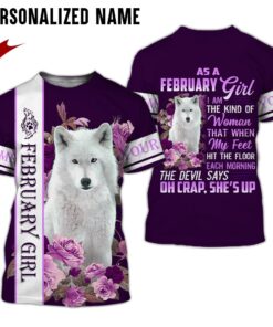 Personalized Name February Girl 3D All Over Printed Clothes NQHY240502