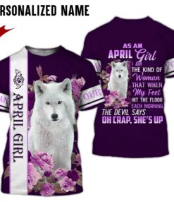Personalized Name April Girl 3D All Over Printed Clothes NQHY240504