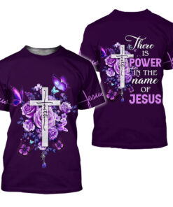Cross Purple Rose Butterfly Faith 3D Zipped Hoodie QFMM120502