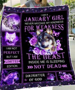 January Girl Fleece Blanket QFDT050301