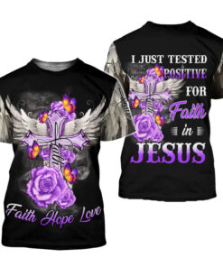 Jesus Gift Cross Rose Wings 3D All Over Printed Clothes UKDT120502