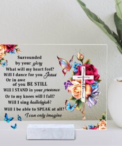 Jesus heart shape acrylic plaque QFKH250802