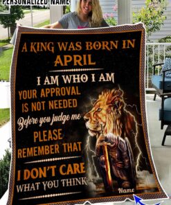 Personalized Name April Guy Fleece Blanket HXHY080304