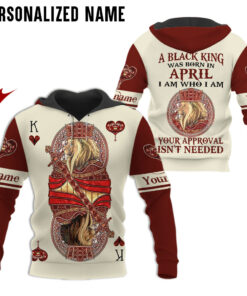 Personalized Name April King 3D All Over Printed Clothes QFKH190304