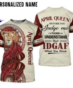 Personalized Name April Queen 3D All Over Printed Clothes NQHA271104