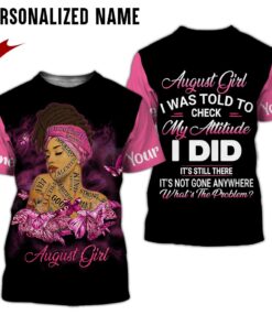 Personalized Name August Girl 3D All Over Printed Clothes NQMA240308