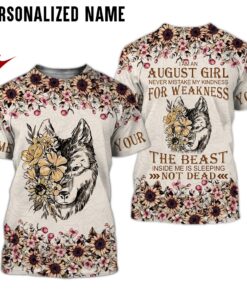 Personalized Name August Girl 3D All Over Printed Clothes NQTD150508