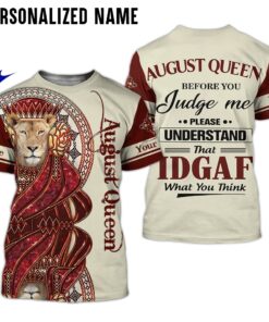 Personalized Name August Queen 3D All Over Printed Clothes NQHA271108