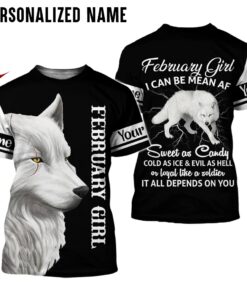 Personalized Name February Girl 3D All Over Printed Clothes DHAA190402