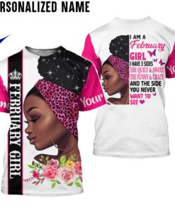 Personalized Name February Girl 3D All Over Printed Clothes HULL170314