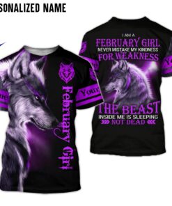 Personalized Name February Girl 3D All Over Printed Clothes HUML190302