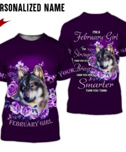 Personalized Name February Girl 3D All Over Printed Clothes MTHH170502