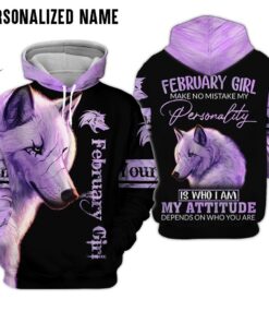 Personalized Name February Girl 3D All Over Printed Clothes NQHM251102