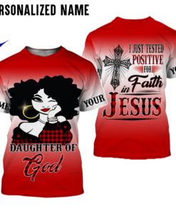 Personalized Name I Just Tested Positive For Faith In Jesus 3D All Over Printed Clothes UKDT270401