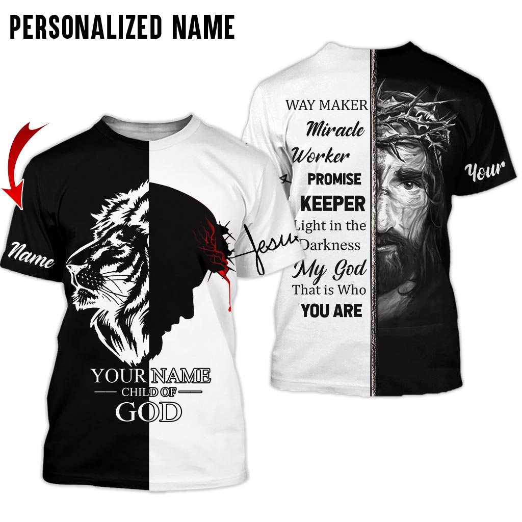 Personalized Name God Lion Promise Keeper Light In The Darkness 3D All ...