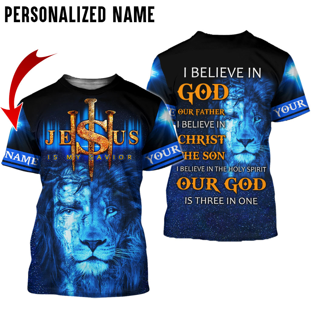 Personalized Name I Believe In God Jesus 3D All Over Printed Clothes ...