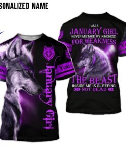 Personalized Name January Girl 3D All Over Printed Clothes HUML190301