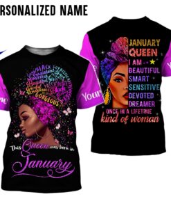 Personalized Name January Girl 3D All Over Printed Clothes NQHA060301