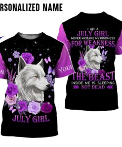Personalized Name July Girl 3D All Over Printed Clothes NQAA130407