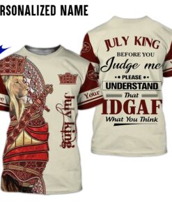 Personalized Name July King 3D All Over Printed Clothes NQHA141106