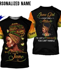 Personalized Name June Girl 3D All Over Printed Clothes HUTD230910