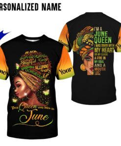Personalized Name June Queen 3D All Over Printed Clothes DHTD280911
