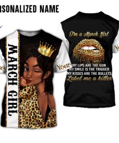 Personalized Name March Girl 3D All Over Printed Clothes DHMA110903