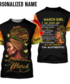 Personalized Name March Girl 3D All Over Printed Clothes DHOO231008