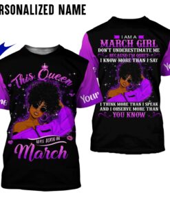 Personalized Name March Girl 3D All Over Printed Clothes DHTD161009