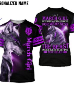 Personalized Name March Girl 3D All Over Printed Clothes HUML190303