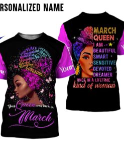 Personalized Name March Girl 3D All Over Printed Clothes NQHA060310