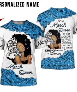 Personalized Name March Girl 3D All Over Printed Clothes NQTD280403