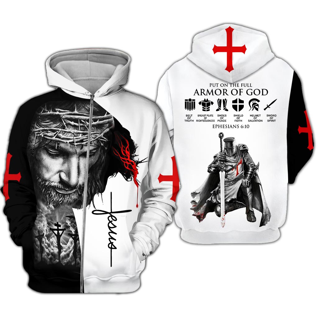 Put On The Full Armor Of God Knight Templar Jesus 3D all Over Printed ...