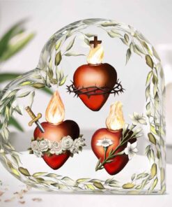 Sacred Heart of Jesus shape acrylic plaque QFAA250801