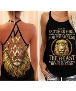Personalized Name October Lion Girl 3D All Over Printed Clothes QFHA4290710