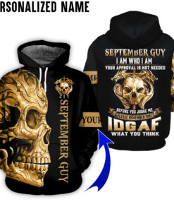 Personalized Name September Skull Guy 3D All Over Printed Clothes NQLL271009
