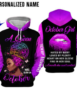 Personalized Name October Girl 3D All Over Printed Clothes NQTD290901