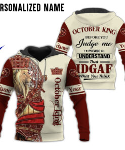 Personalized Name October King 3D All Over Printed Clothes NQHA141110