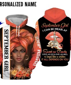 Personalized Name September Girl 3D All Over Printed Clothes HUHA220910