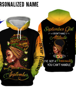Personalized Name September Girl 3D All Over Printed Clothes HUTD230902