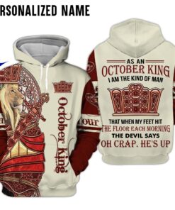 Personalized Name October Lion King 3D All Over Printed Clothes NQAA030610